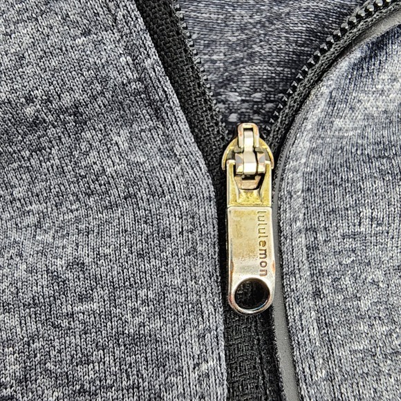 Lululemon Metal Vent Tech Top Men's Medium Half Zip Hooded Long Sleeve‎ Grey - Picture 4 of 6